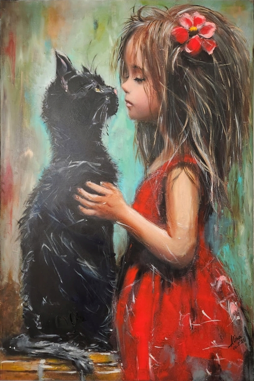 ArteDiAlina.com painting: Kiss me